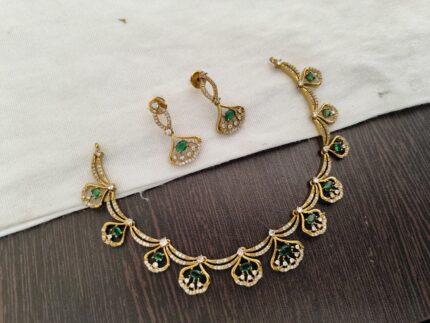 emerald-green and gold set